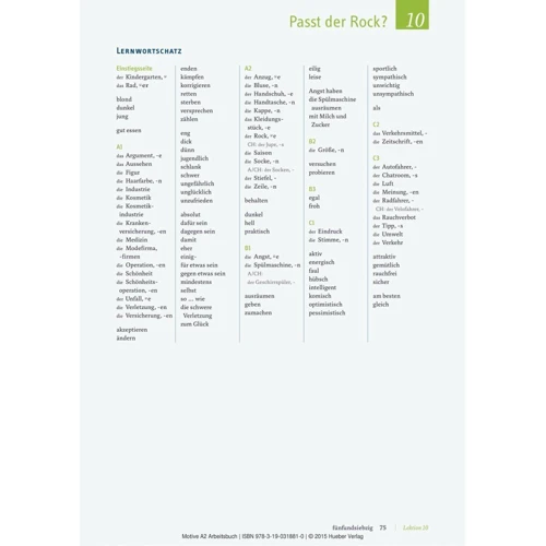 Motive A2, Lektion 9–18: Arbeitsbuch mit Audio-CD: Количество страниц 88