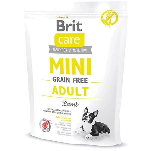 Сухой корм для взрослых собак миниатюрных пород Brit Care Mini Grain Free Adult с ягненком 0.4 кг (8595602520114)