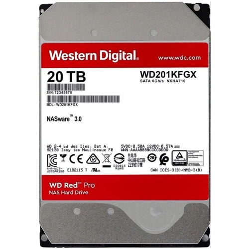 Внутренний жесткий диск WD Red Pro 20 TB (WD201KFGX)