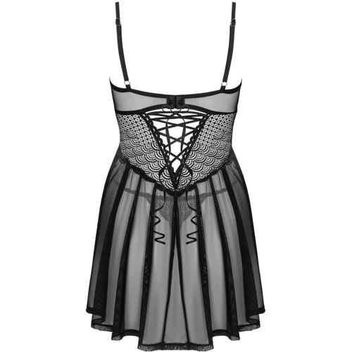 Пеньюар и трусики Obsessive Chemeris babydoll & thong XL/2XL