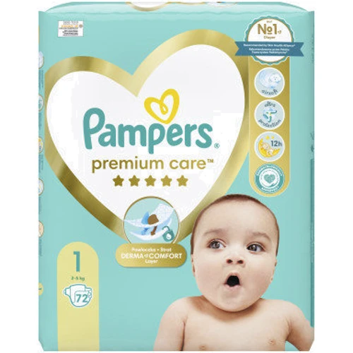 Подгузники Pampers Premium Care Размер 1 (2-5 кг) 72 шт (8006540858073) фото 7