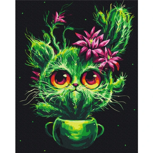 Картина по номерам Brushme Котенок кактусенок © Марианна Пащук 40х50 см (BS53868)