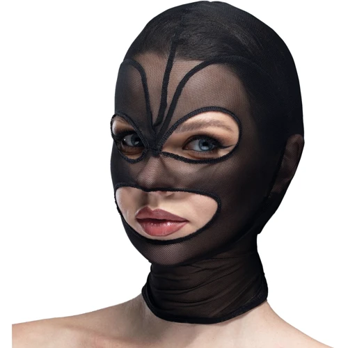 Маска сердце сетка с открытым ртом и глазами Feral Feelings - Hearts Mask Black/Black: Производитель Feral Feelings