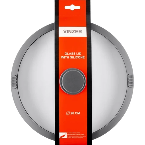 Кришка Vinzer 26 см (50251): Отвір для паровипуском есть