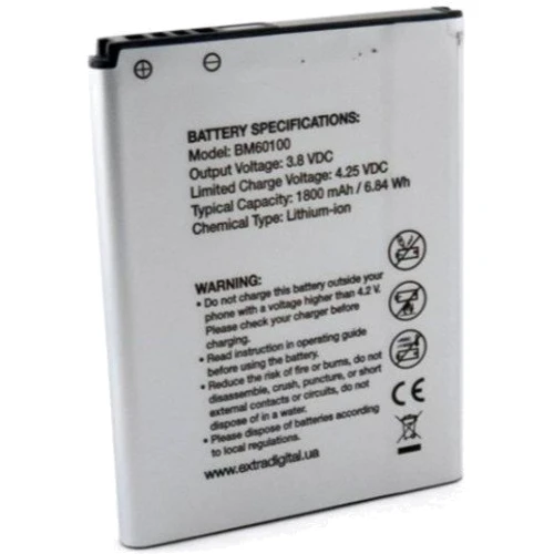Аккумулятор Аккумулятор ExtraDigital for HTC One SV (Original) 1800 mAh - BM60100: Производитель ExtraDigital