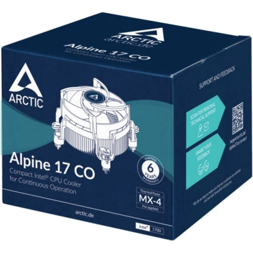 Кулер Arctic Alpine 17 CO (ACALP00041A): Регулювання оборотів температурный сенсор