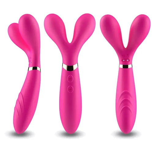 Двусторонний вибростимулятор BOSS Dual-head Massager Y-Wand Pink (BS5200026-1)