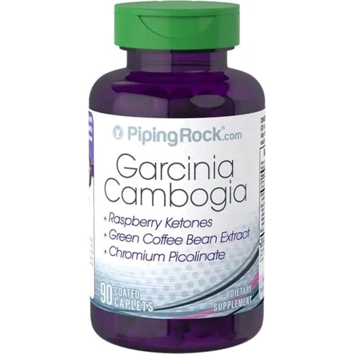 Piping Rock Garcinia Cambogia 500 mg /Raspberry Ketones & Green Coffee 90 Coated Caplets Гарциния камбоджийская 500 мг с кетонами малины и зеленым кофе