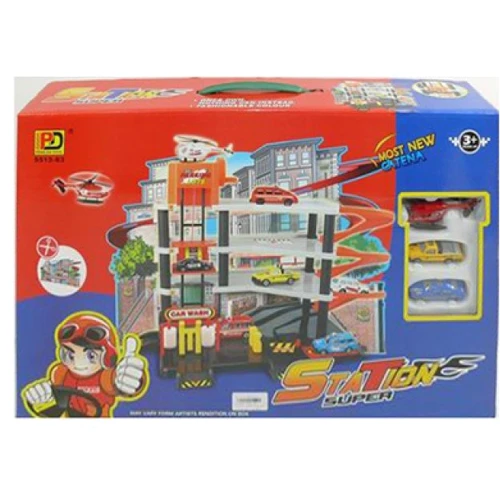 Гараж 5513-83 4 поверху, транспорт 3шт від 6,5 см, ліфт: Виробник Китай