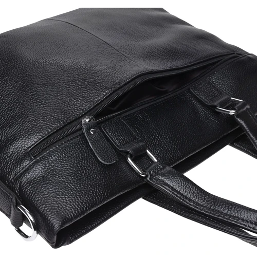 Чоловіча конференц-сумка Keizer чорна (K19156-1-black): Тип ручки Зі знімним ременем, З двома ручками, Плечовий ремінь, Коротка ручка