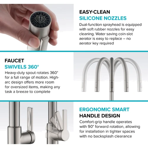 Змішувач для кухонного миття Kraus KPF-2820BB