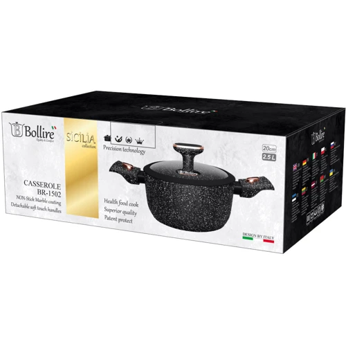 Кастрюля Bollire Sicilia 20 см 2.5 л (BR-1502): Тип Традиционная