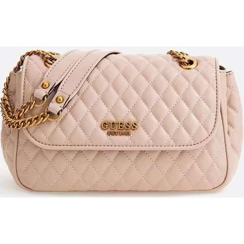 

Женская сумка через плечо Guess Maila Convertible Xbody Flap бежево-розовая (HWQB8661210-NUD)