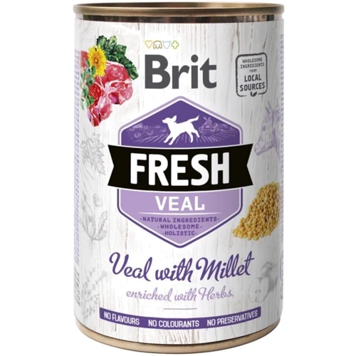 Влажный корм Brit Fresh Veal/Millet для собак 400 г (8595602533916)