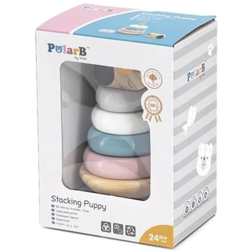 Дерев'яна пірамідка Viga Toys PolarB Собачка Неваляшка (44042): Тип пирамидка