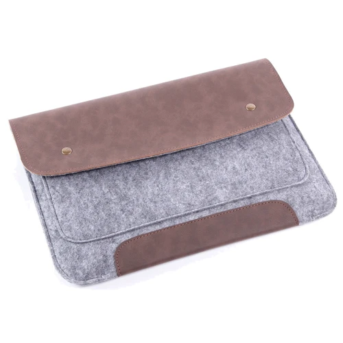 Gmakin Cover Envelope Two Buttons Brown/Grey (GM45-15) for MacBook Pro 15/Pro 16: Цвет коричневый (Brown)