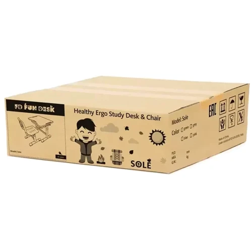 Комплект парта + стул трансформеры Sole Pink-s FUNDESK