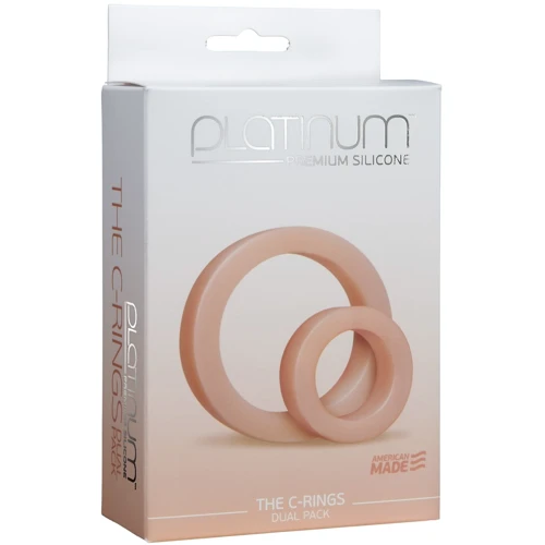 Набір ерекційних кілець Doc Johnson Platinum Premium Silicone - The C-Rings - White