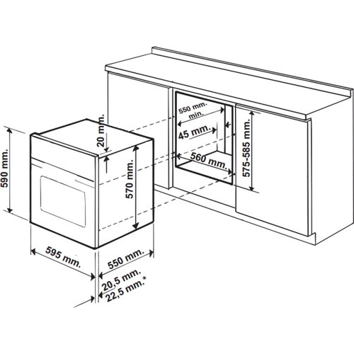 Духова шафа електрична Hotpoint-Ariston FK 939J X/HA S: Об'єм, л 62