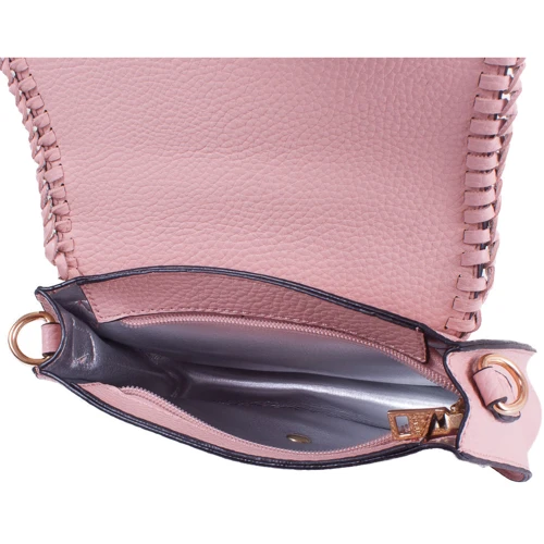 Женская сумка кросс боди Amelie Galanti розовая(A981218-pink): Фактура Зернистая, Матовая