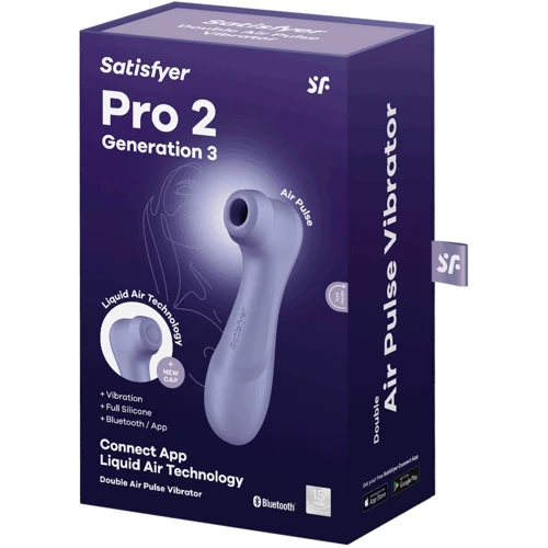 Вакуумный клиторальный стимулятор Satisfyer Pro 2 Generation 3 with Liquid Air Connect App Lilac
