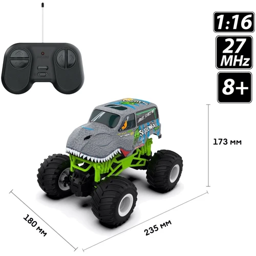 Автомобиль на радиоуправлении Sulong Toys Bigfoot Dinosaur (SL-360RHGR): Тип двигателя Магнитный