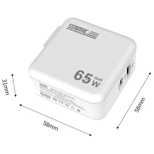 Зарядное устройство StartRC QC3.0 GaN 65W для батарей DJI Mavic 3 / Mini 3: Тип гаджета Зарядки для аккумуляторов