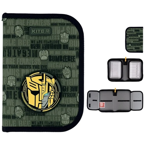 Пенал Kite без наповнення 1 відділення 2 відвороти 622 Transformers (TF24-622)