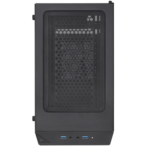 Корпус Silverstone PS15 Black Tempered Glass (SST-PS15B-G): Матеріал передній панелі пластик, сталь