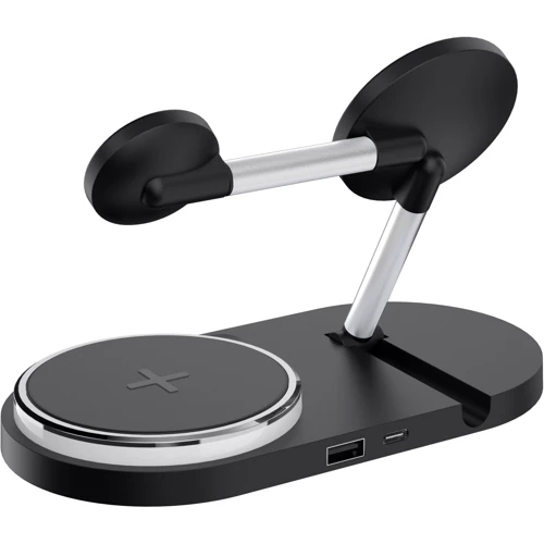 Зарядное устройство ArmorStandart Wireless Charger H102 3 in 1 Magnetic Black (ARM78103): Кабель в комплекте USB-C