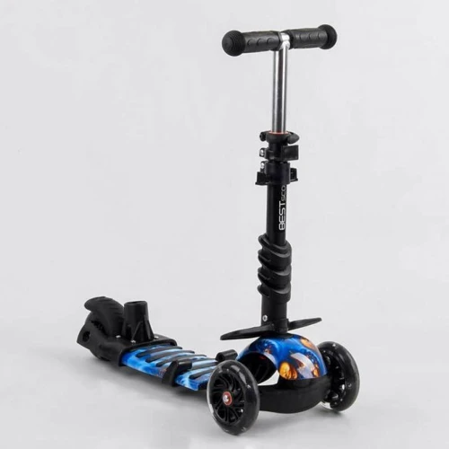 Самокат Best Scooter із захисним бампером чорний (S 3597): Матеріал коліс полиуретан