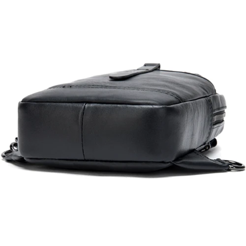 Мужская сумка-слинг Buffalo Bags черная (SHIM8037A-black): Фактура Матовая, Гладкая