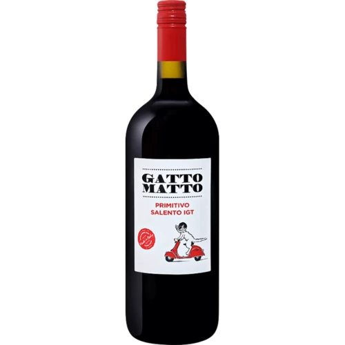 Вино Gatto Matto Primitivo Puglia IGT червоне сухе 12% 0.75 л (VTS2903750)