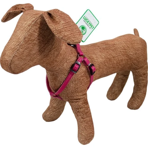 Шлейка Lucky Pet шкіряна подвійна 1.6x33-40 см рожева (4820224217611): Виробник Lucky Pet