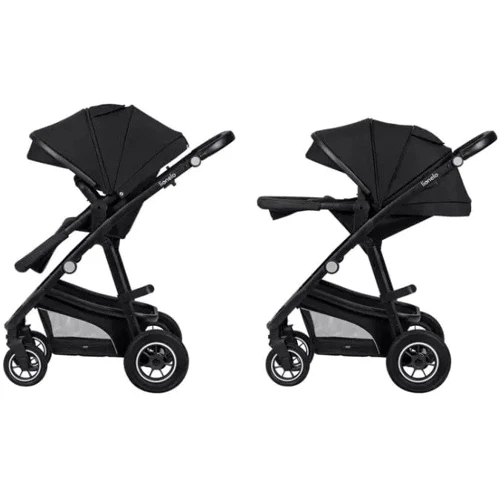 Универсальная коляска 3 в 1 Lionelo Bianka Black Onyx черная (LO-BIANKA 3IN1 BLACK ONYX): Материал колес резина (надувные)