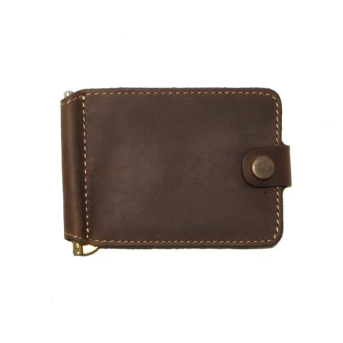 Чоловік затиск для грошей DNK Leather коричневий (DNK Зажим-H col.G)