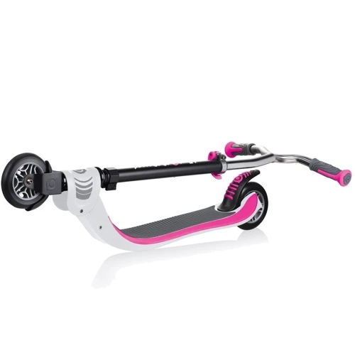 Самокат Globber серии Flow Foldable 125 бело-розовый, до 100кг, 6+: Конструкция рамы складная