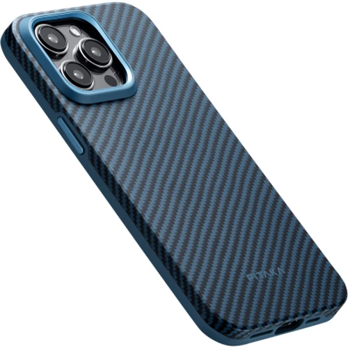 Чехол для iPhone Pitaka MagEZ Case Pro 4 Twill 1500D Black/Blue (KI1508PMPA) for iPhone 15 Pro Max: Материалы Арамид
