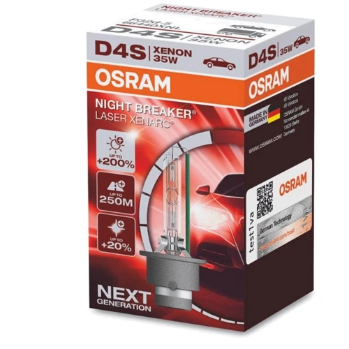 Ксенонова лампа Osram D4S 66440XNL Night Breaker Laser + 200%: Потужність блоку розпалювання 35 Вт