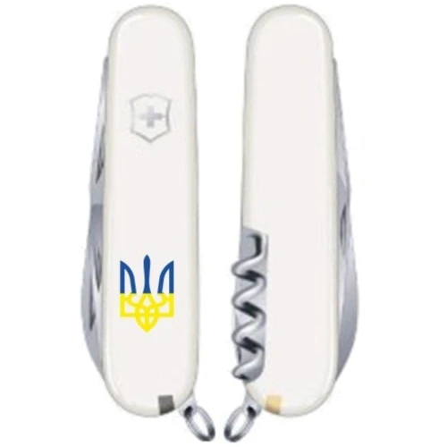 Мультитул Victorinox Spartan Ukraine 91мм/12 функций/белый /Трезубец (1.3603.7_T0017u): Тип мини-мультитул