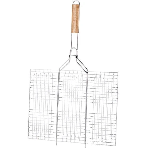 Решітка для барбекю Грати для гриля Кемпінг G502 (4823082713745): Матеріал хромована сталь, дерево