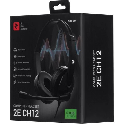 Наушники 2E CH12 On-Ear 3.5mm / 2*3.5mm Black (2E-CH12SJ): Сопротивление наушников (Ом) 32