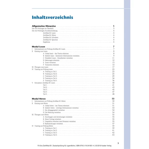 Fit fürs Zertifikat B1: Deutschprüfung für Jugendliche mit Audios: ISBN 9783192416514, 978-3-19-241651-4