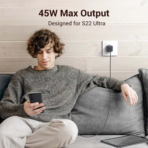 Зарядное устройство Ugreen Wall Charger 2xUSB-C CD294 45W Gray (90573): Сила тока 2.4А и более