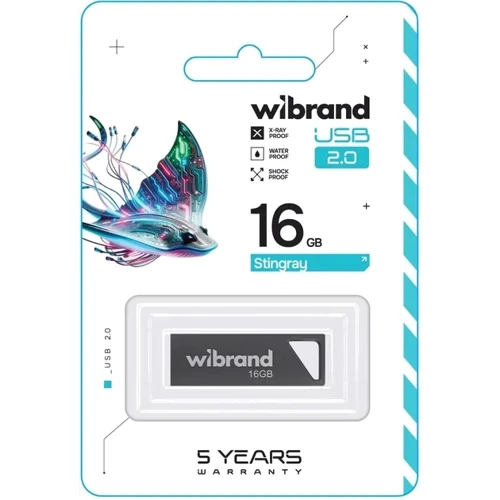 USB-флешка Wibrand 16Gb Stingray USB 2.0 Grey (WI2.0/ST16U5G): Стандарт USB USB 2.0