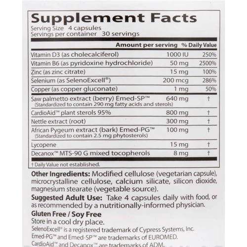 Doctor's Best Comprehensive Prostate Formula 120 Veggie Caps Здоровье простаты: Форма выпуска Капсулы