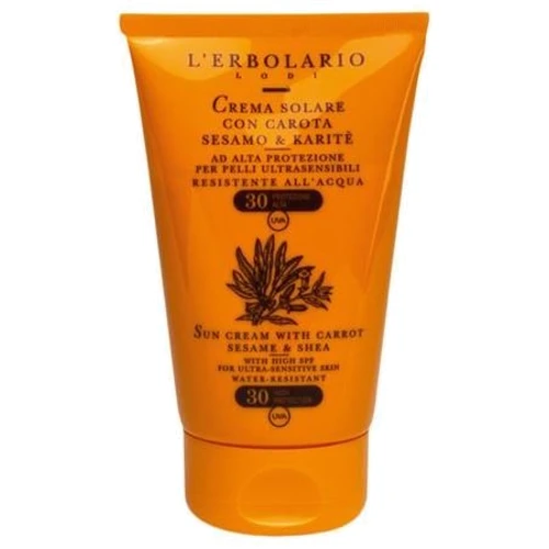 L'Erbolario Солнцезащитный крем с Морковью, маслом Кунжута и маслом ши SPF 30 125 ml: Назначение Защита от солнца