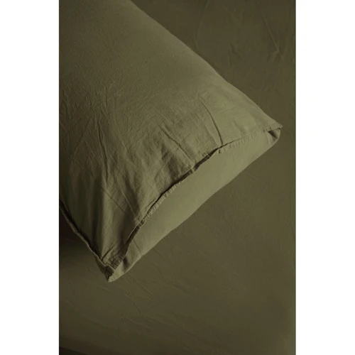 Комплект постільної білизни SoundSleep Stonewash Adriatic ранфорс євро оливковий (93419116): Розмір евро