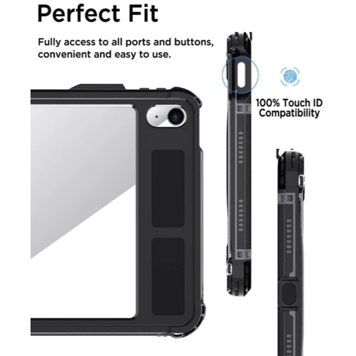 Аксессуар для iPad Shellbox Waterproof Case Black for iPad 10.9 (2022 / 2024) / iPad 11 2025: Цвет черный