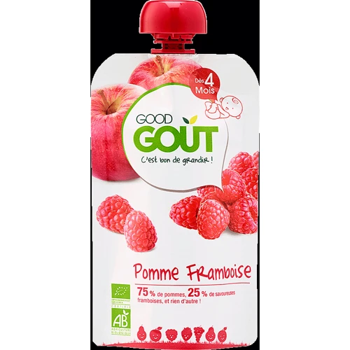 Детское фруктовое пюре GOOD GOUT Яблоко-Малина 120 г